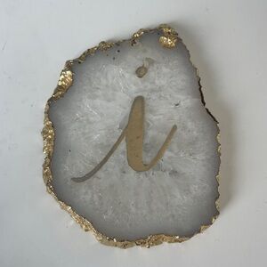 Anthropology i Initial Monogram Agate Coaster